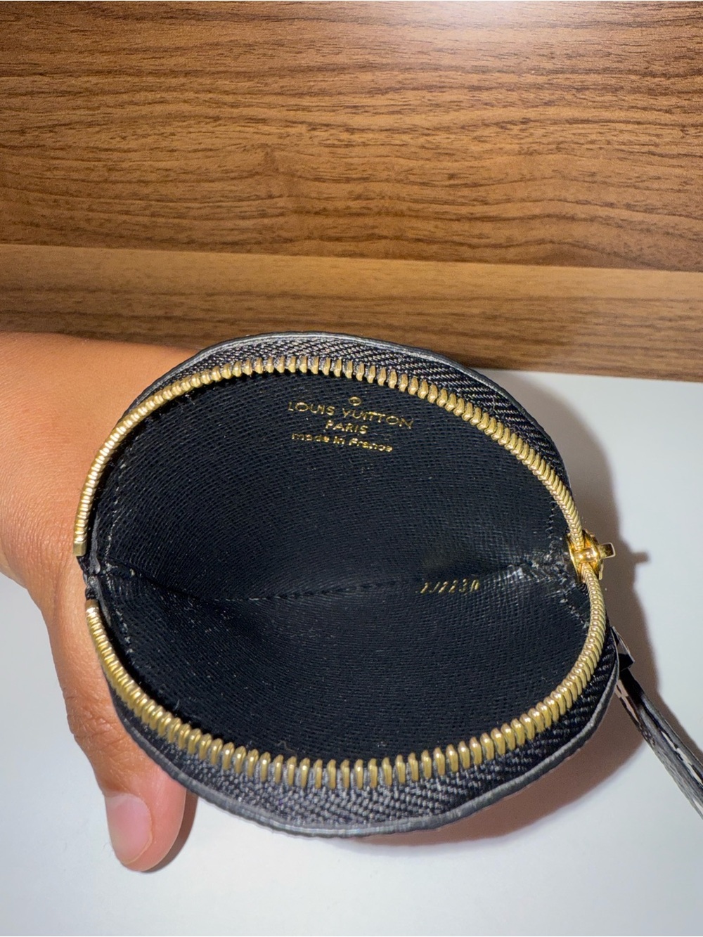 Louis Vuitton Red, Black & White Round Coin Purse - Picture 6 of 6